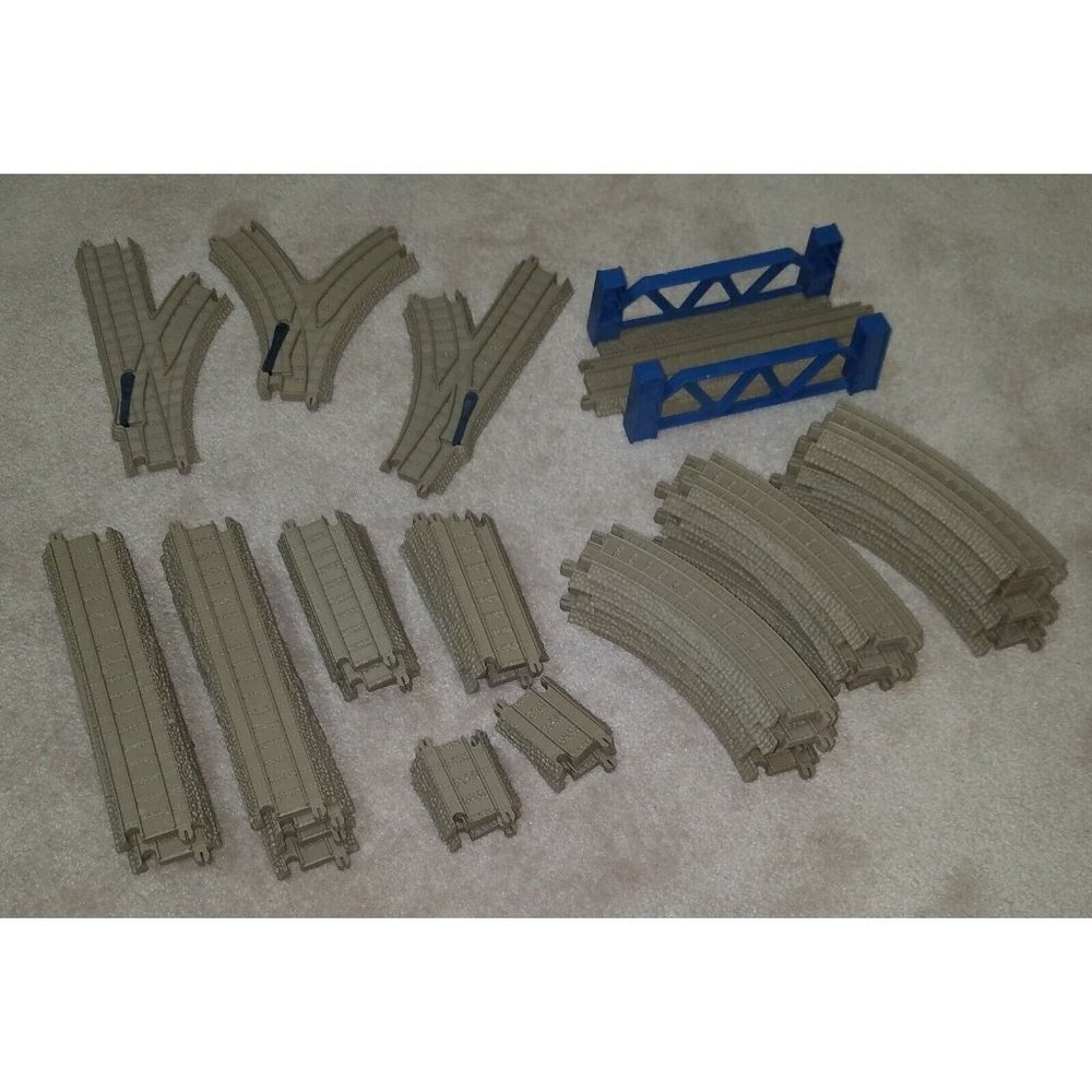 50 Gullane Brown Train Track Lot Mixed Straight Curved Switch Thomas Tank Engine